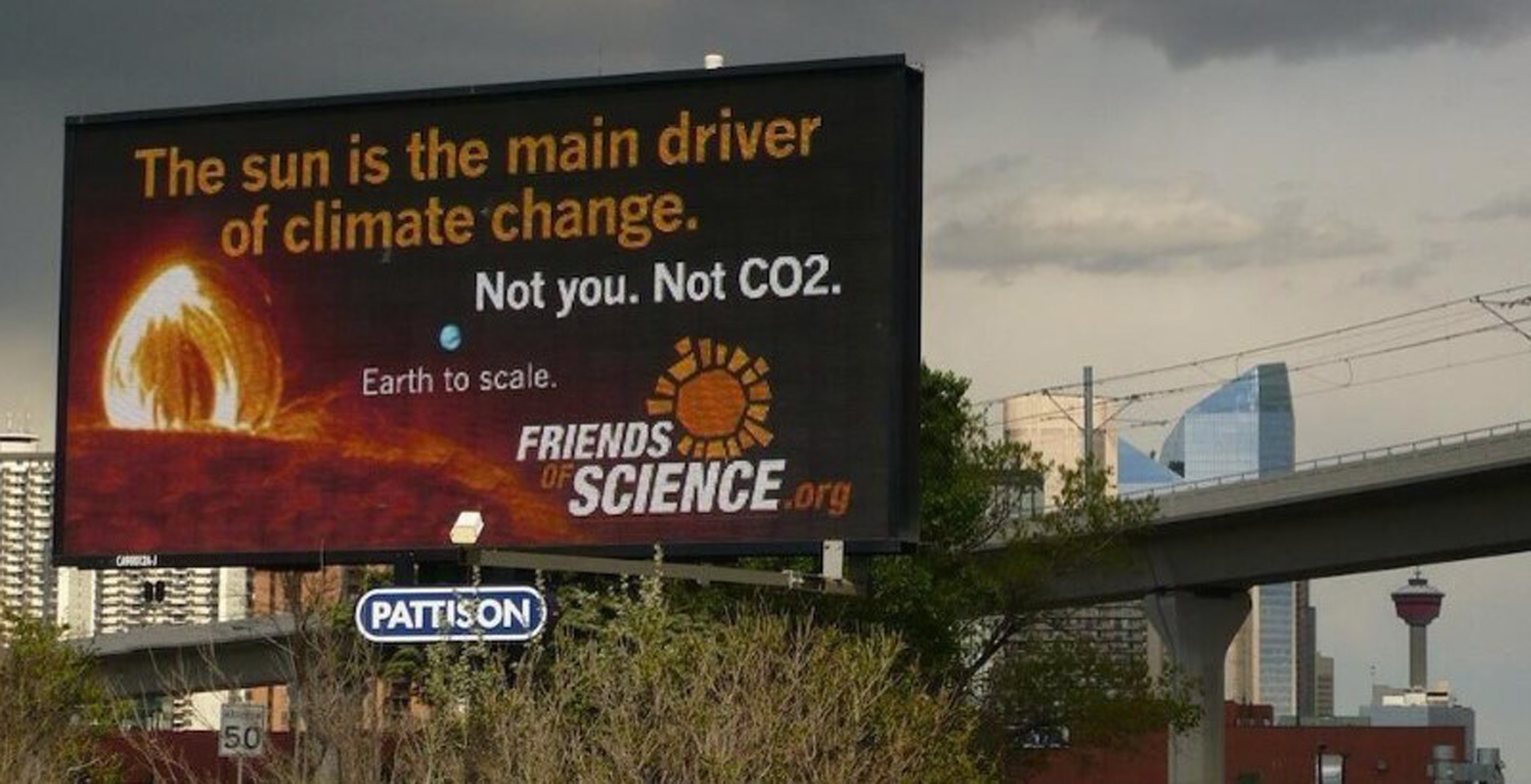 Friends of Science billboard_credit Greenpeace Canada