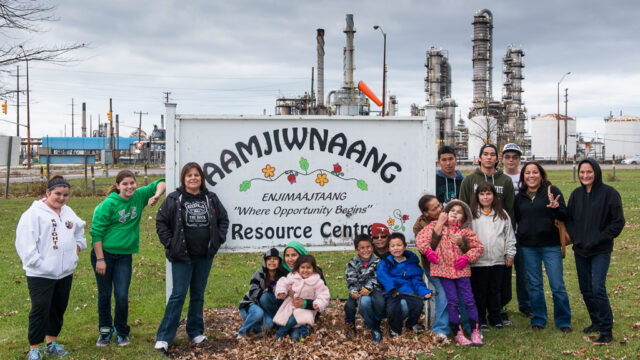 Members of the Aamjiwnaang First Nation live in Sarnia, Ontario, near Chemical Valley, one of the most polluted places in Canada.