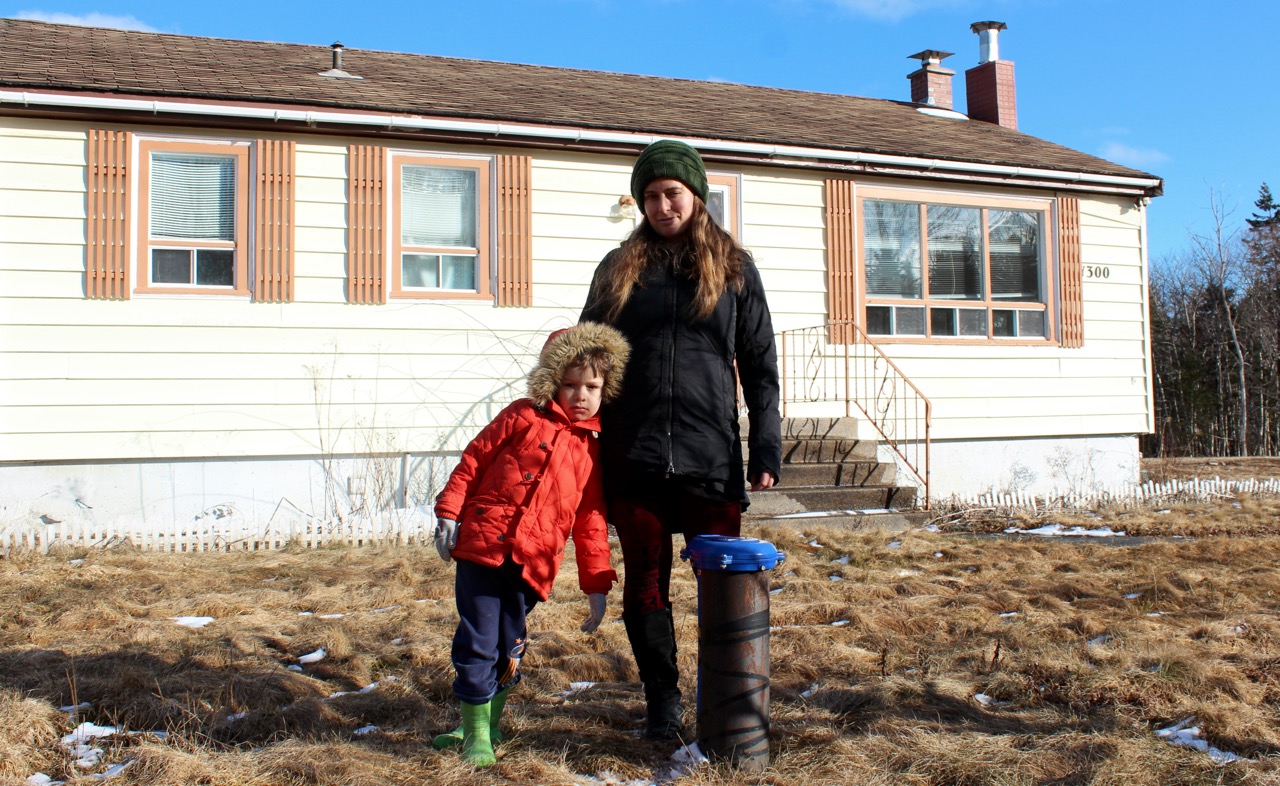 Melissa King and her son Emmett have since abandoned their home in Harrietsfield, N.S.