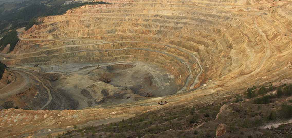 an open-pit copper mine