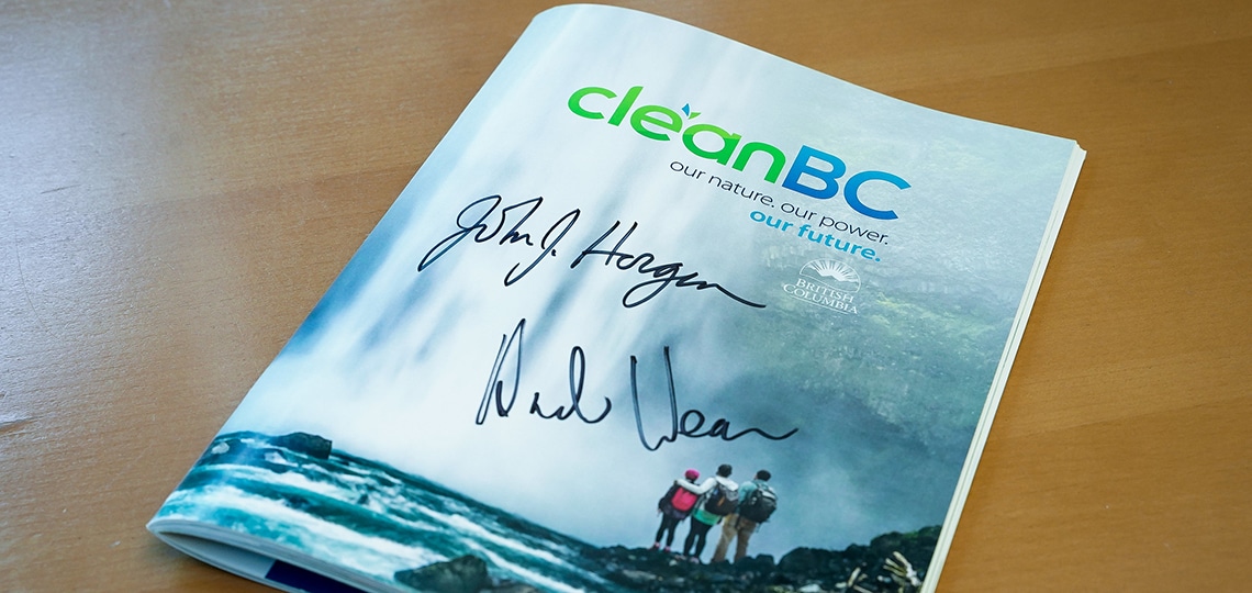 The government of British Columbia's CleanBC climate plan
