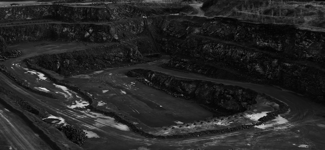 Open pit thermal coal mine in Canada