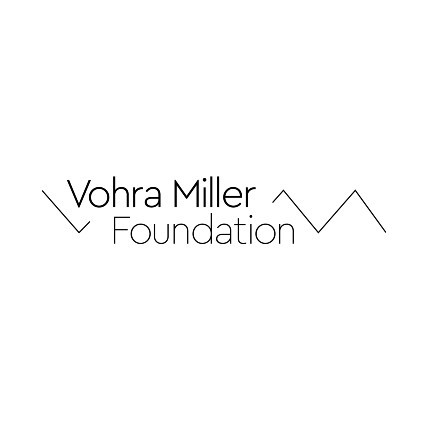Logo for Vohra Miller Foundation, with black text on a white background